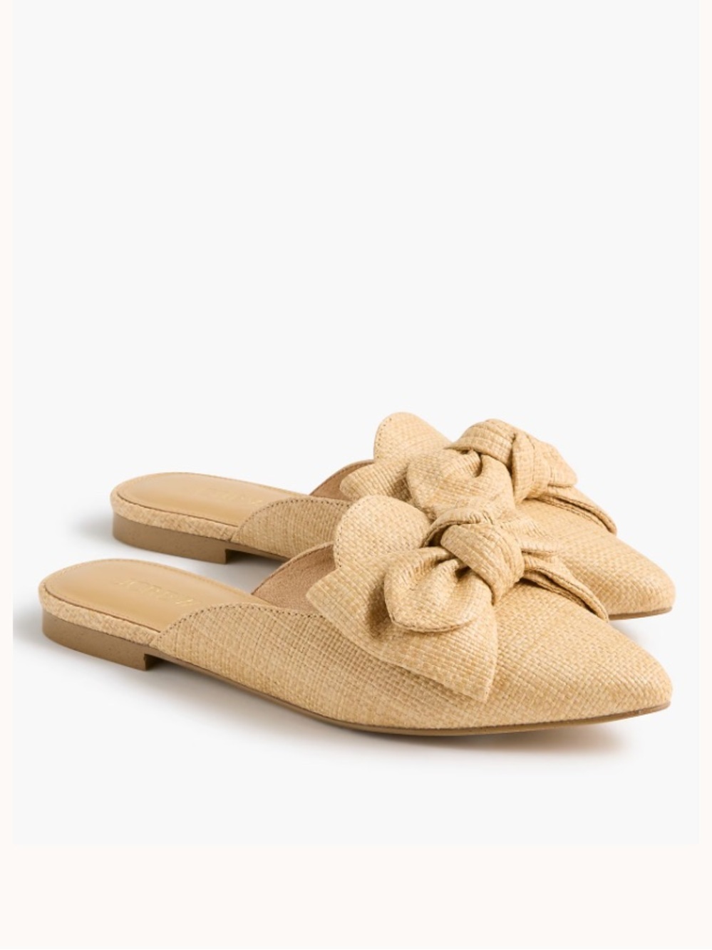 J crew Woven bow mules
